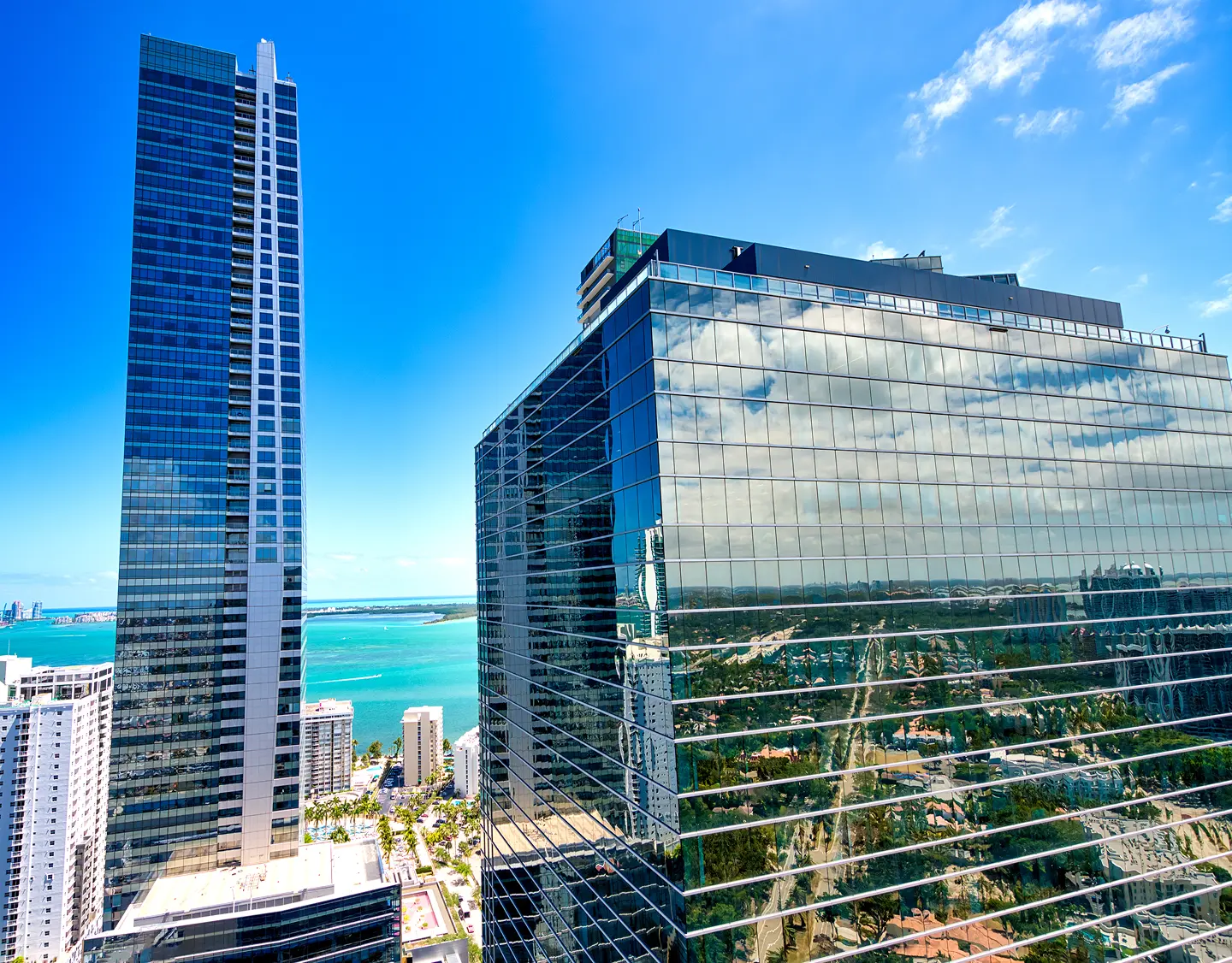 Large city buildings